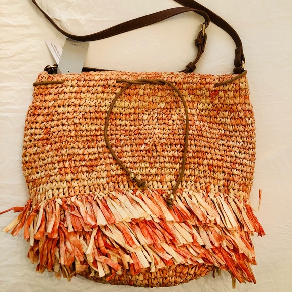 ๐ Marisol Straw Fringe Tote Crossbody - Picture 3 of 5